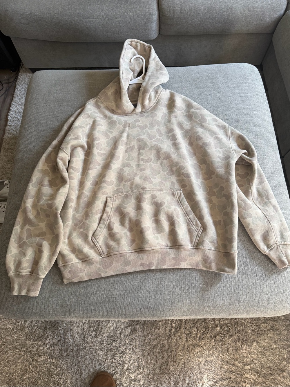 Abercrombie & Fitch Men's Beige Camo Hoodie